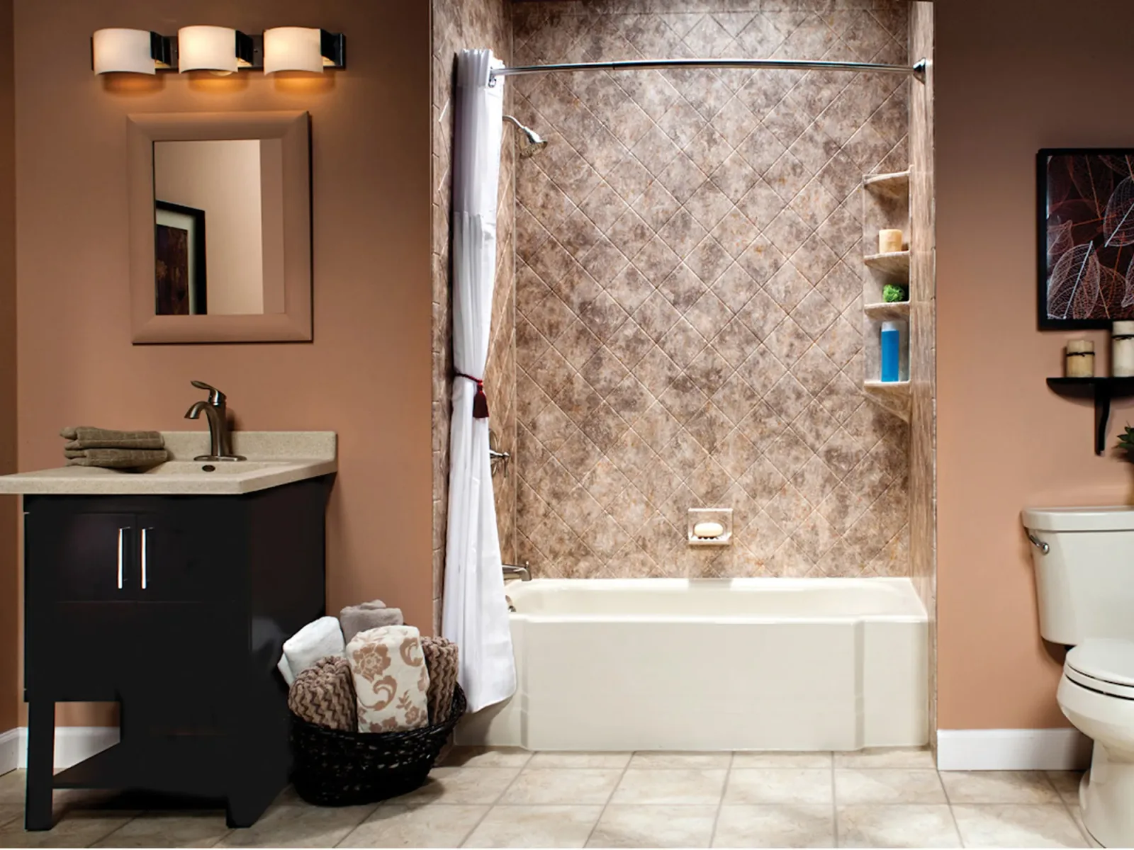 A completed Clear Day Bath Solutions installation