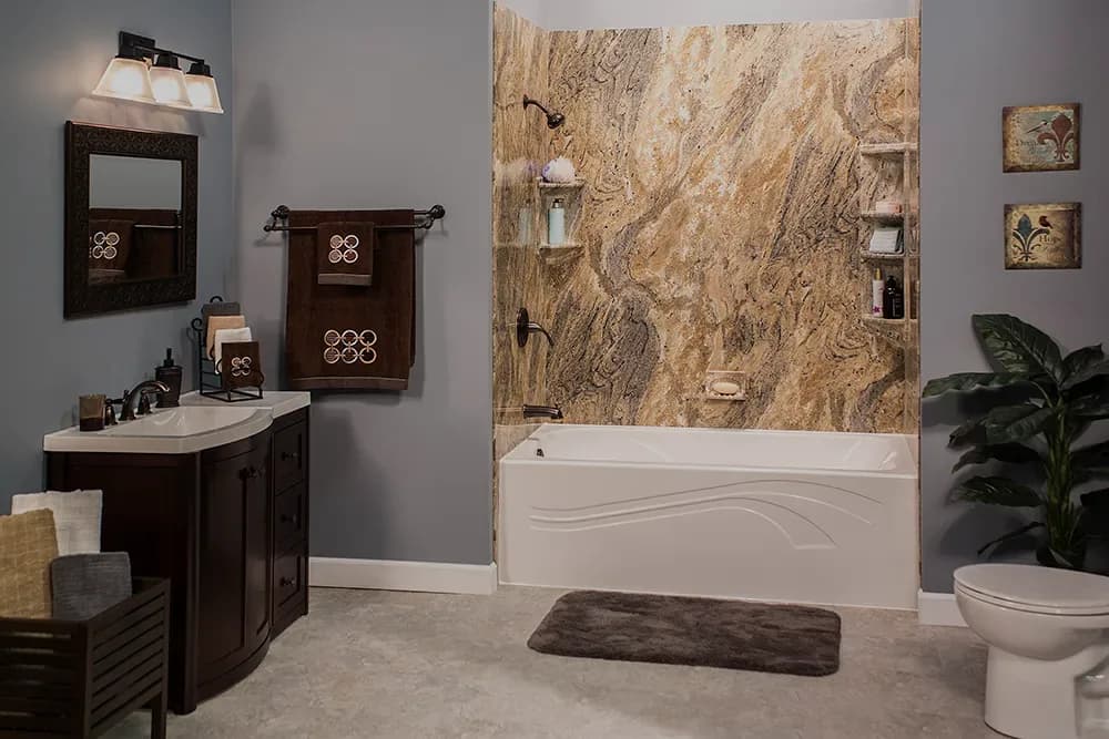 A completed Clear Day Bath Solutions installation
