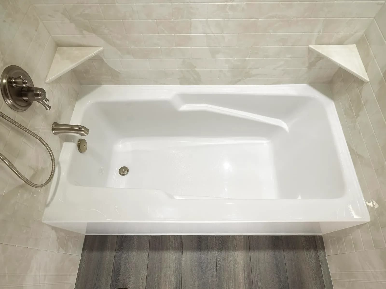 A completed Clear Day Bath Solutions installation