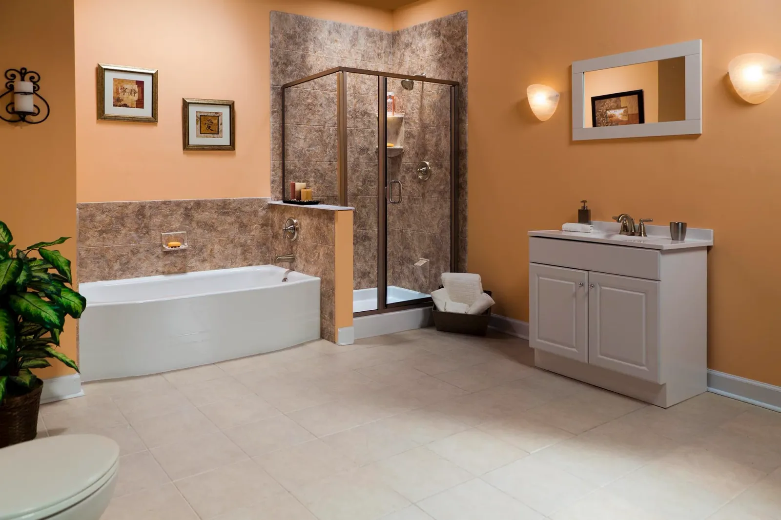 A completed Clear Day Bath Solutions installation