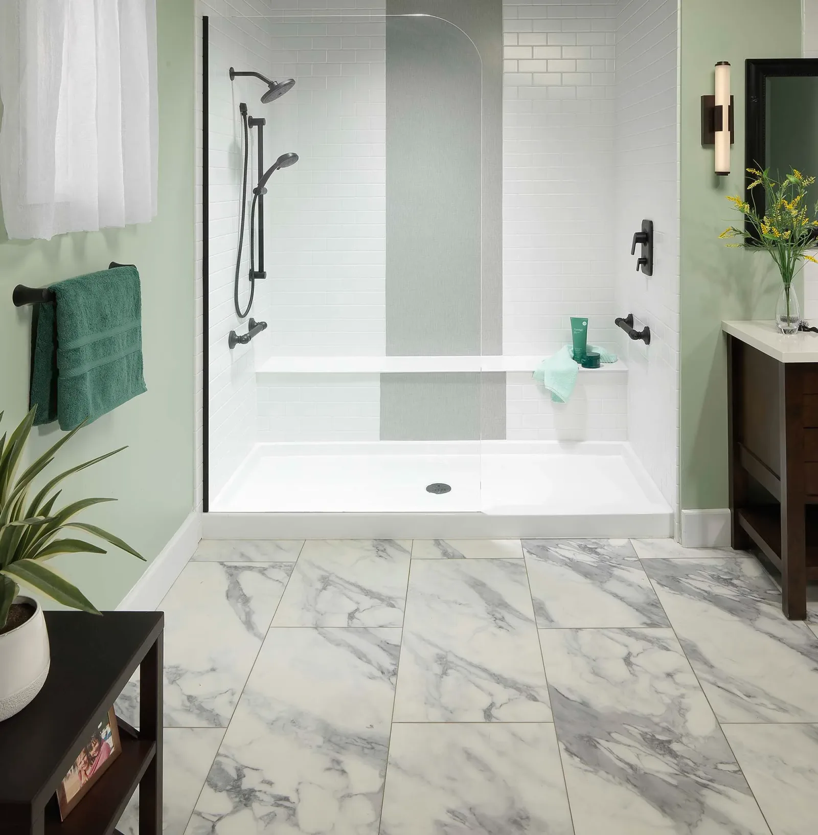 A completed Clear Day Bath Solutions installation
