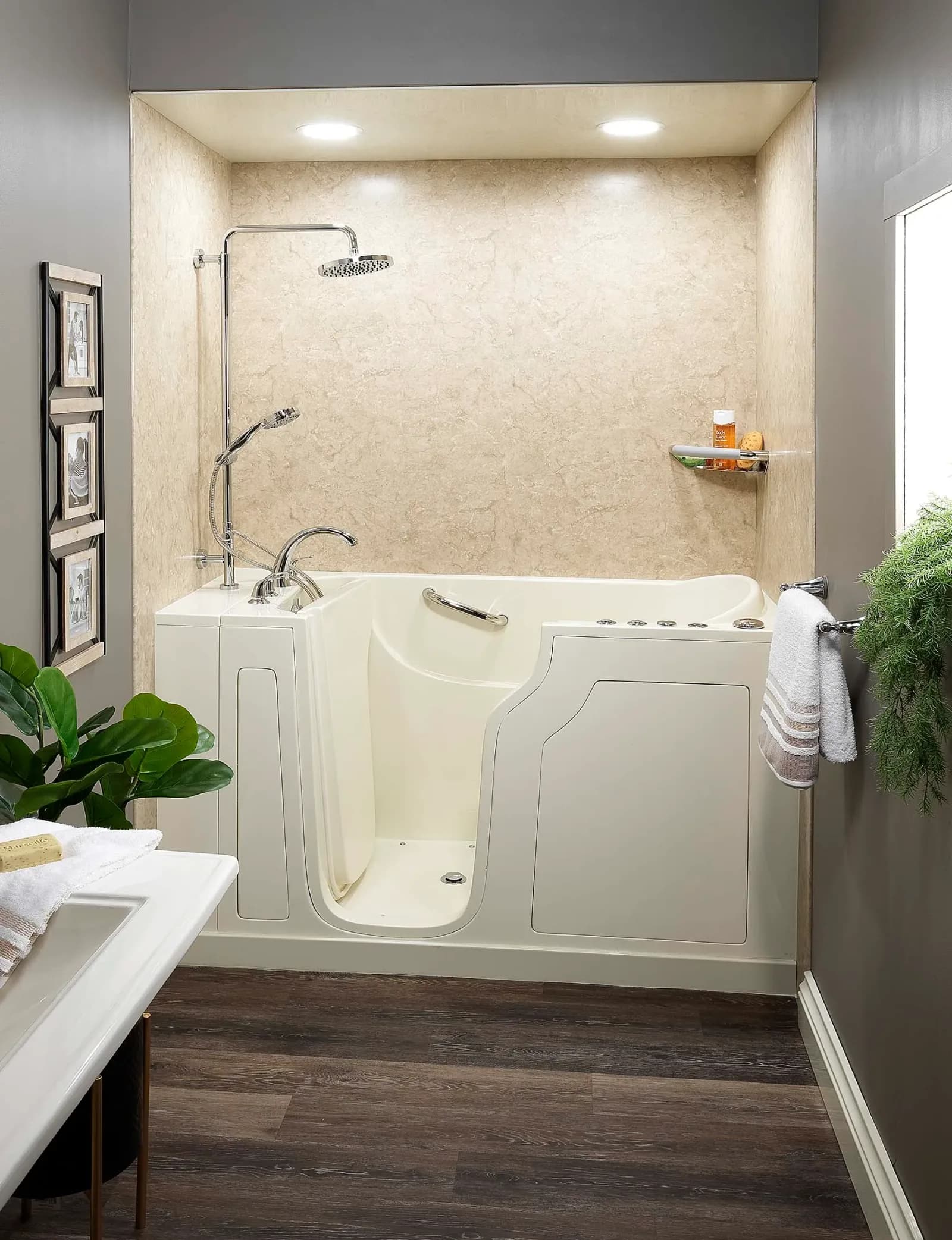 A completed Clear Day Bath Solutions installation