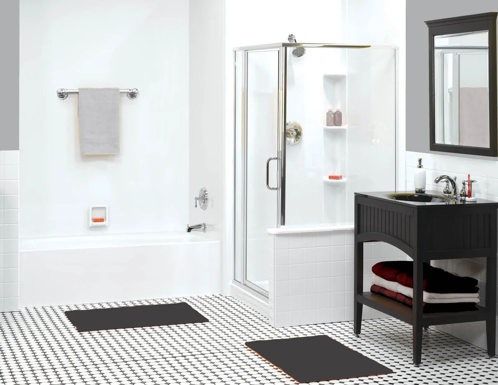 A completed Clear Day Bath Solutions installation