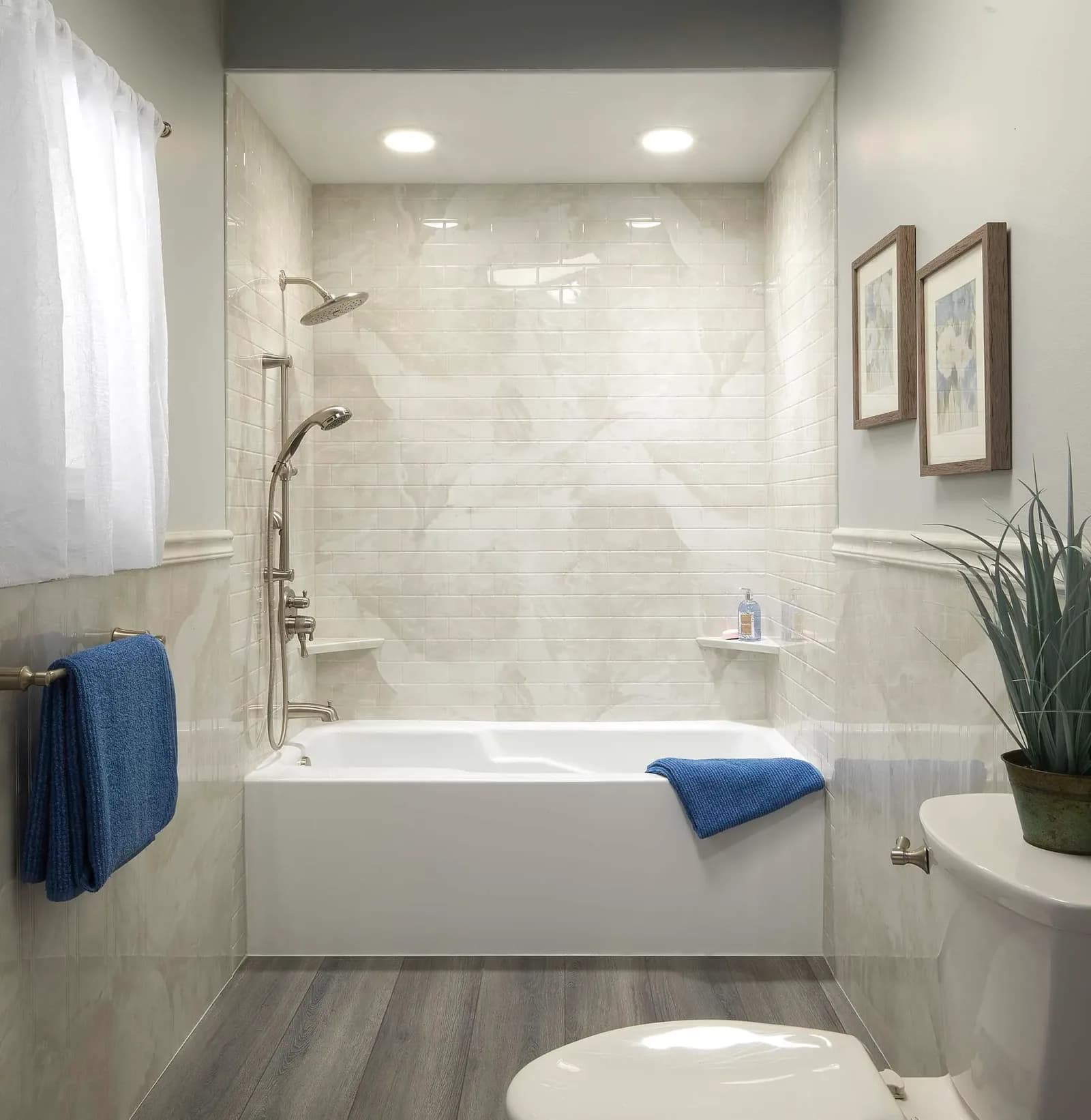 A completed Clear Day Bath Solutions installation