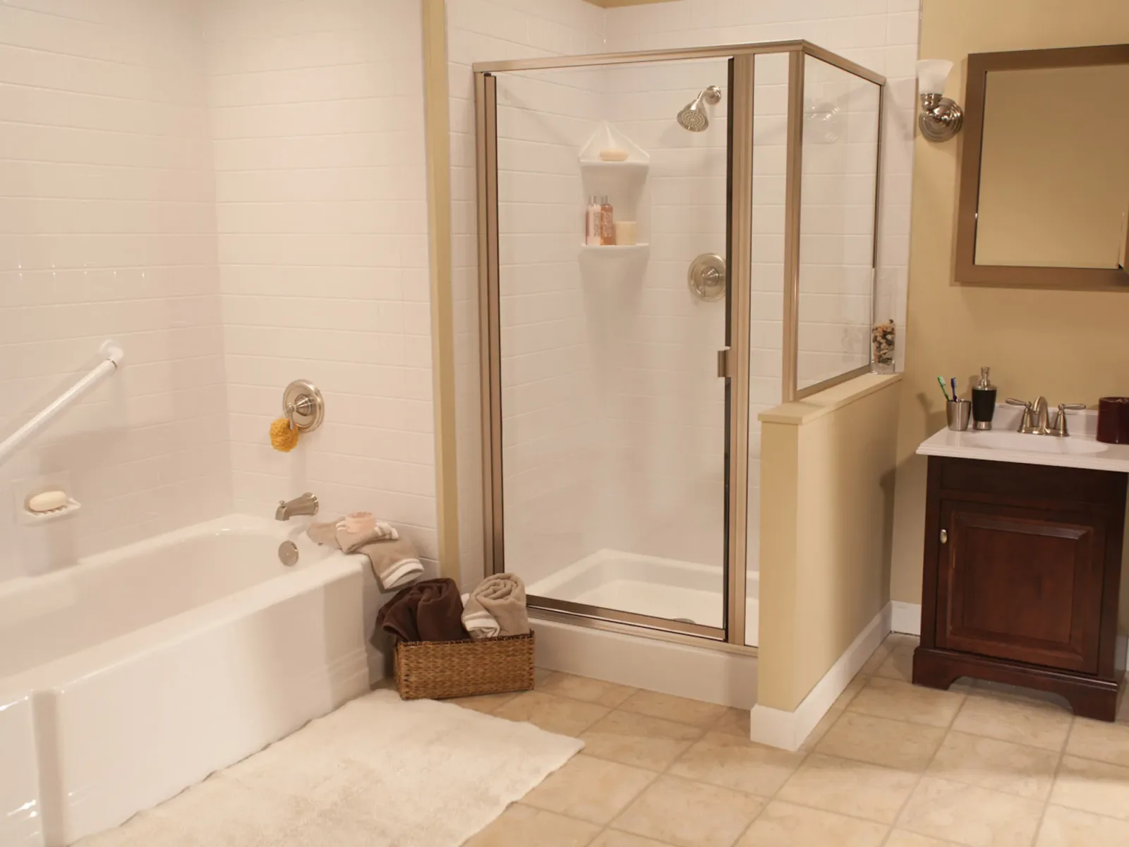 A completed Clear Day Bath Solutions installation