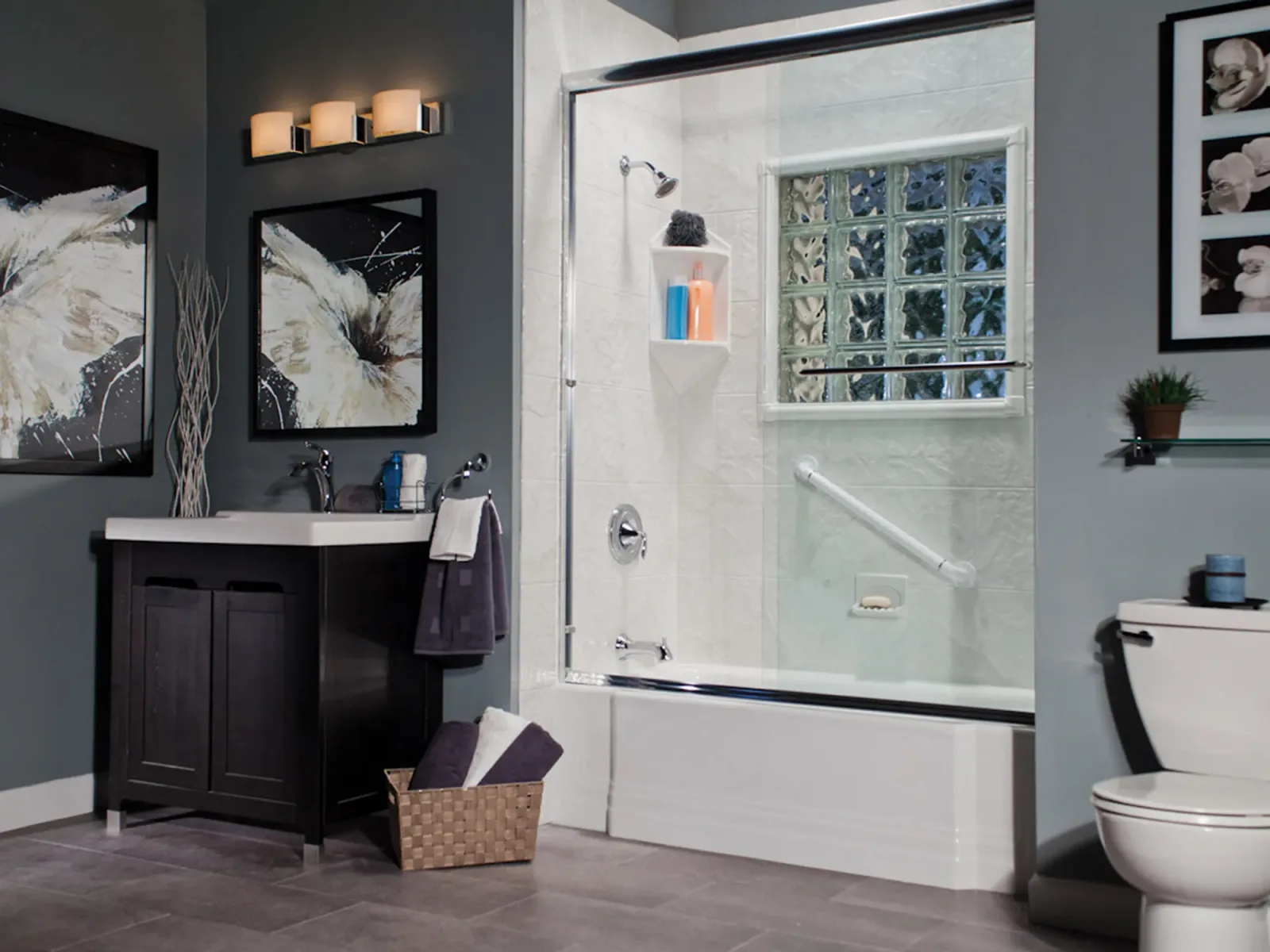 A completed Clear Day Bath Solutions installation