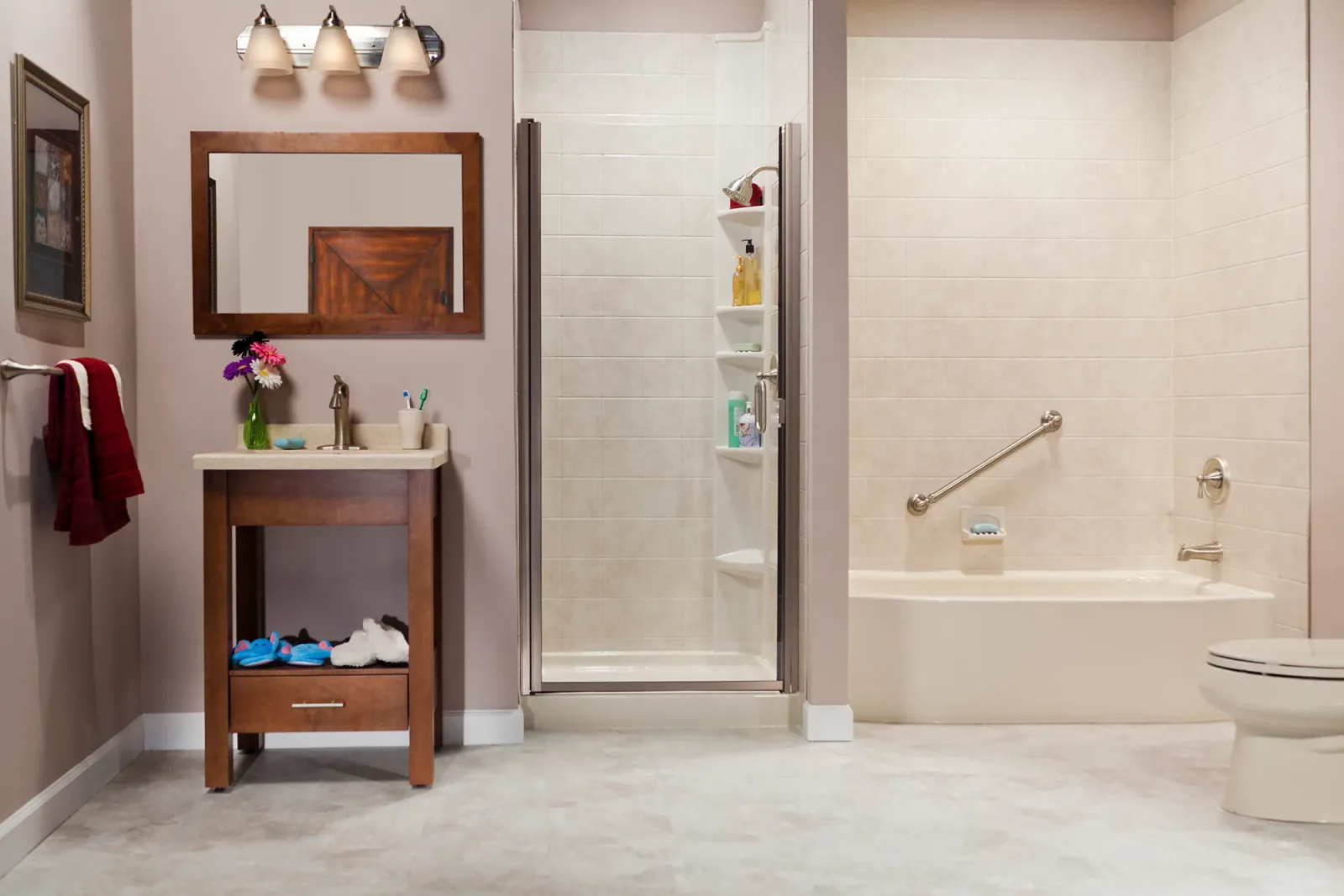 A completed Clear Day Bath Solutions installation