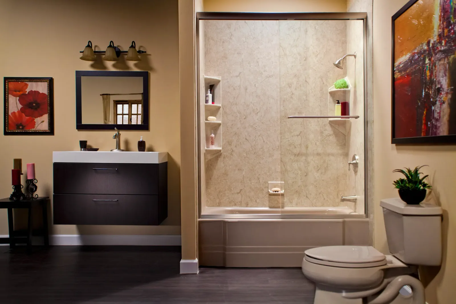 A completed Clear Day Bath Solutions installation
