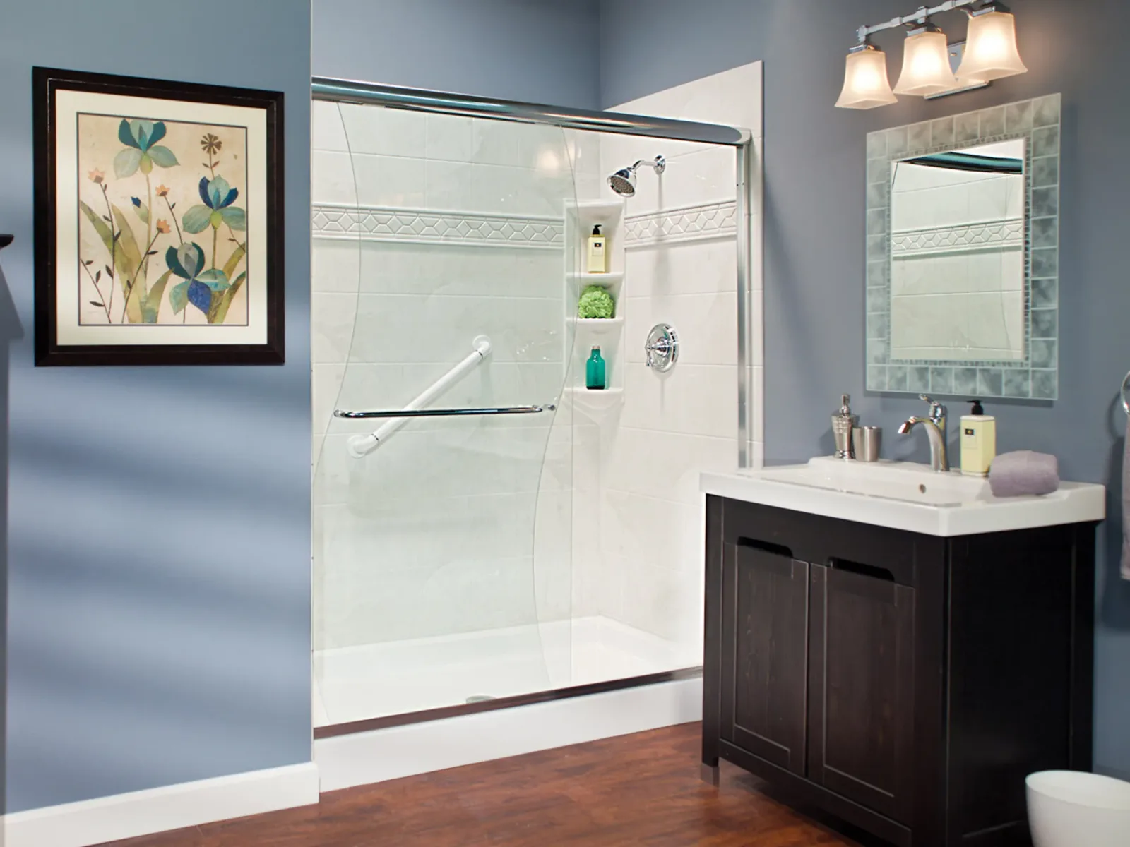 A completed Clear Day Bath Solutions installation
