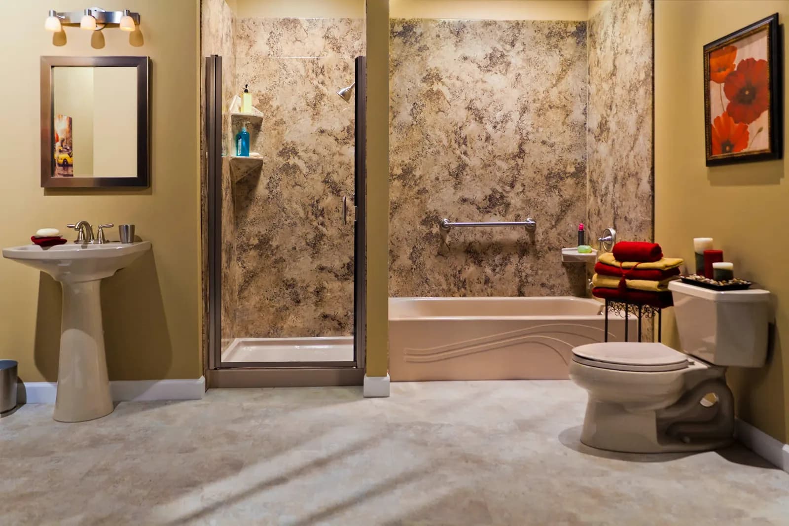 A completed Clear Day Bath Solutions installation