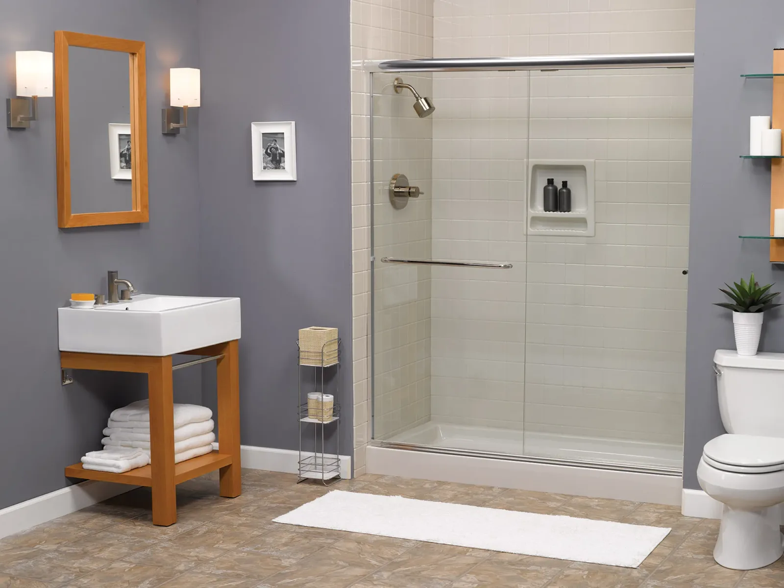 A completed Clear Day Bath Solutions installation